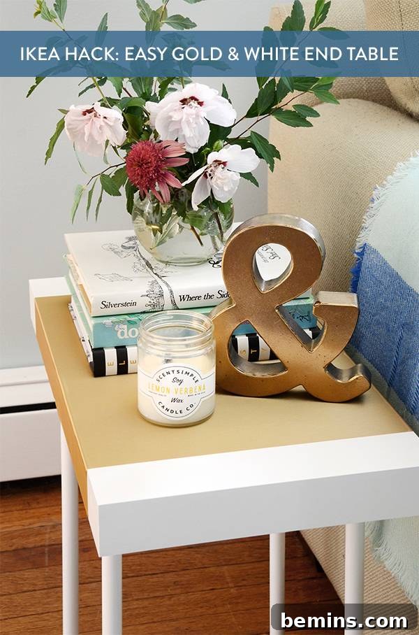 IKEA Hack: Marius Stool End Table Transformation 13 Easy DIY End Table
