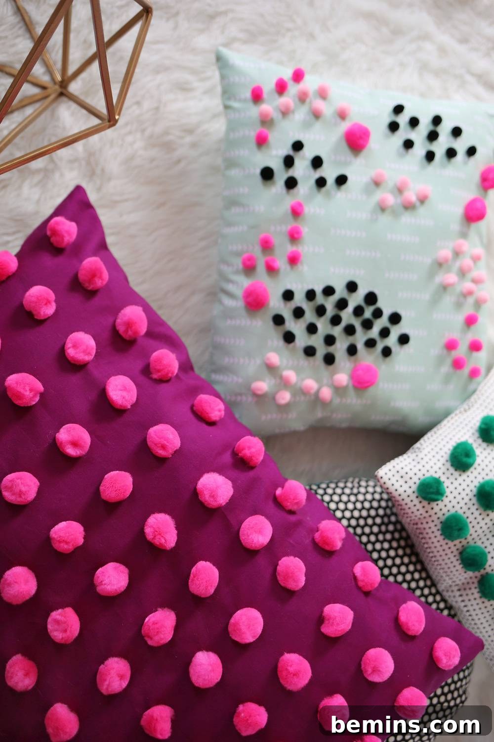 10 DIY Home Decor Projects to Add a Pop of Color 10 DIY Pom Pom Pillow