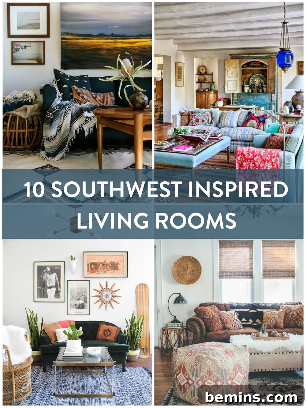 Southwest Inspired Living Rooms Pin It