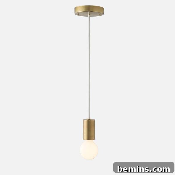 Cullen Pendant in Brass from Schoolhouse Electric