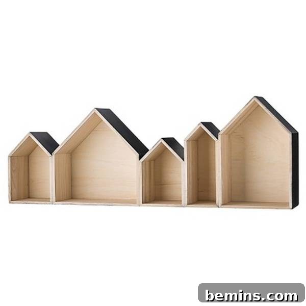 Wood House Shaped Display Boxes from Target