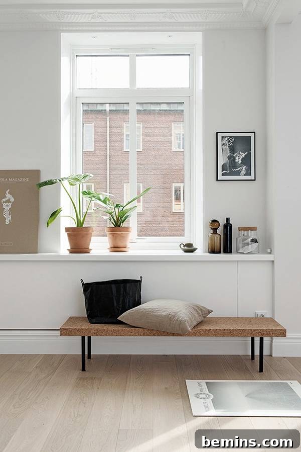 Scandinavian Interior Design with Natural Cork Accessories
