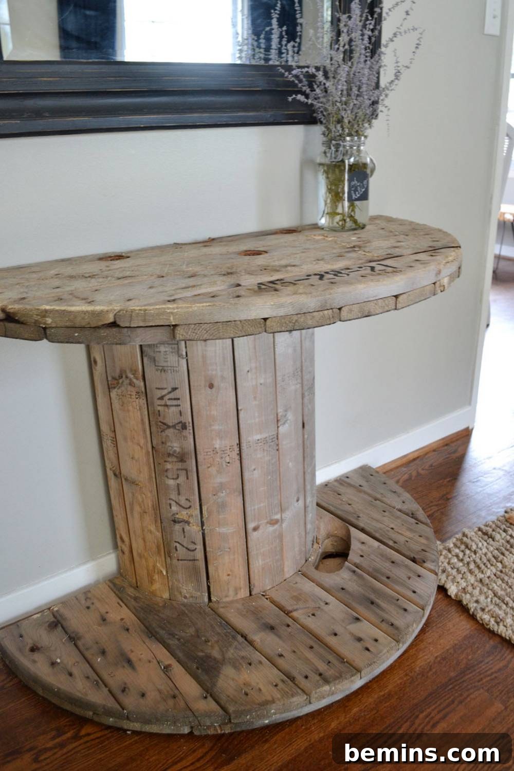 DIY Wooden Spool Console Table Rustic Furniture Project