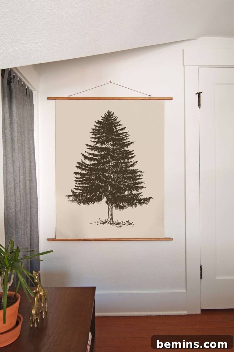 Simple wood-strip framed wall art