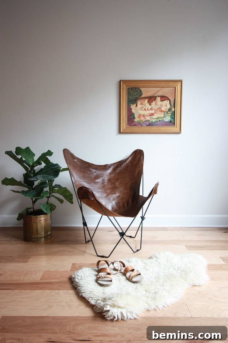 DIY Leather Butterfly Chair Cover