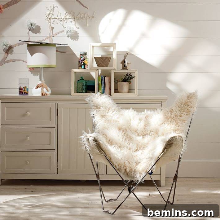 Sheepskin Butterfly Chair Cover