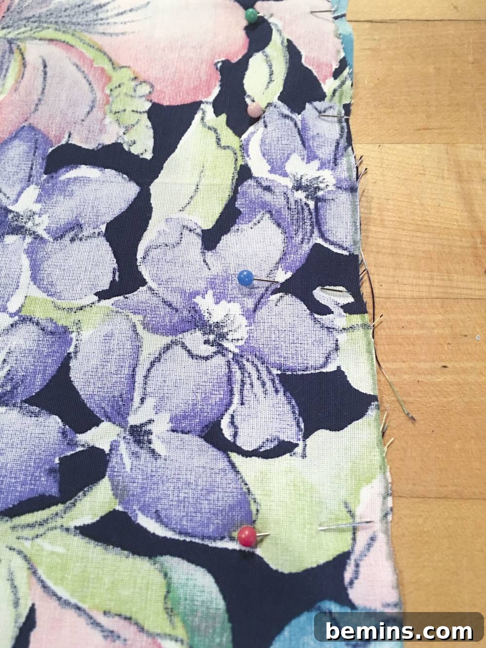Pinning the Sides of the Pillow