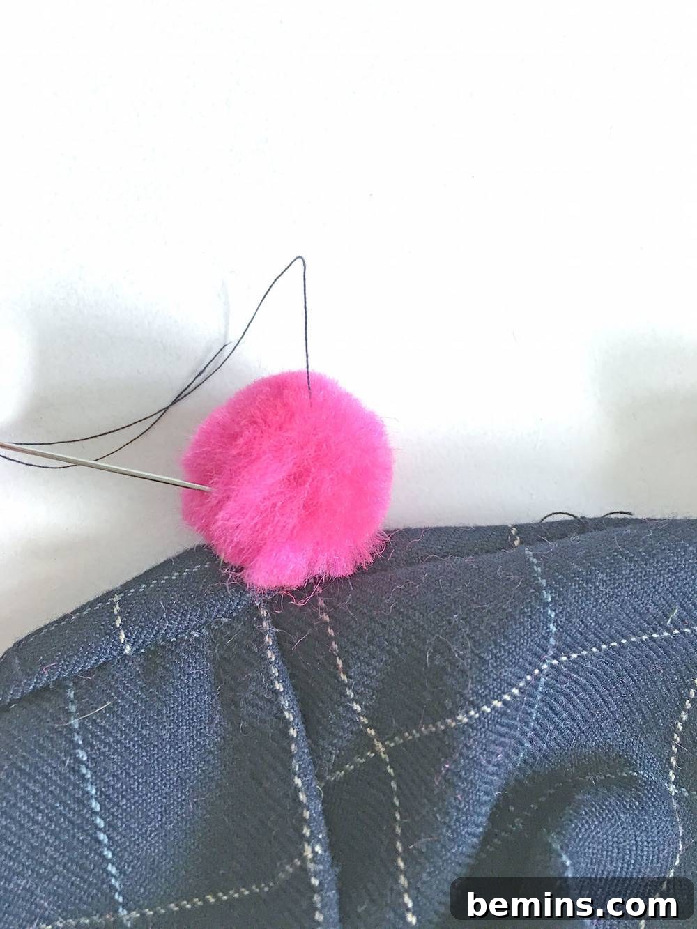 Adding Yarn to the Pillow
