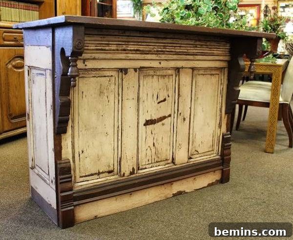Bar made from an old door
