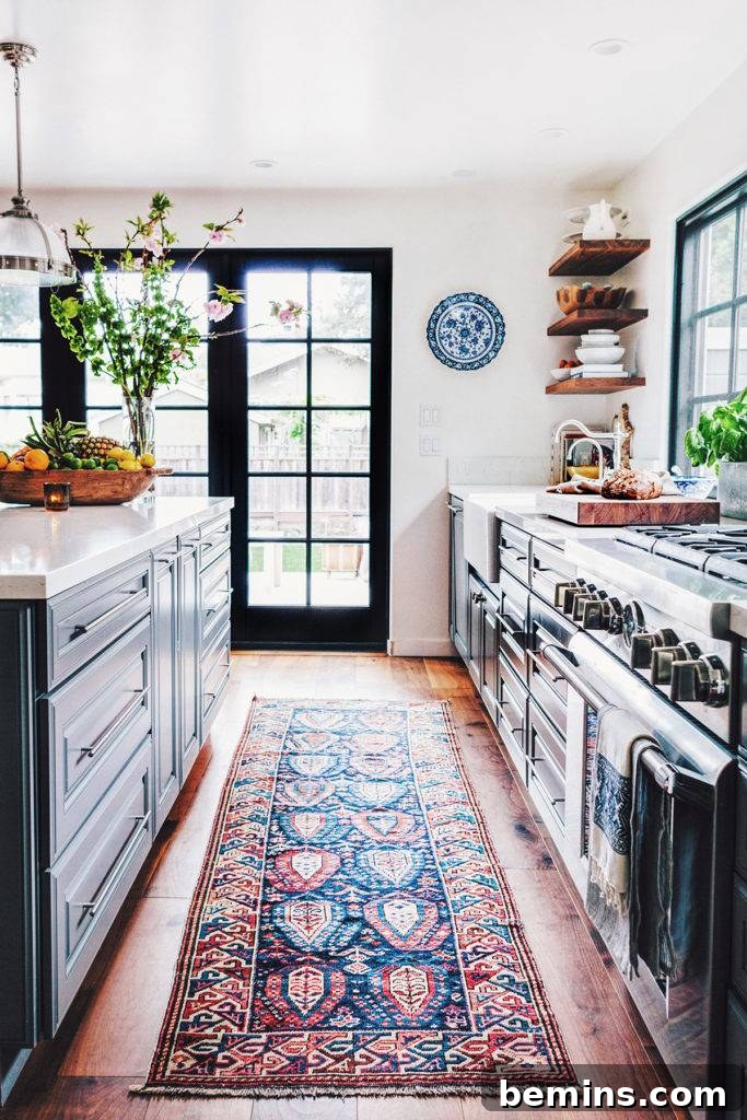 Embrace Autumn: 10 Cozy Room Designs for Fall 11 Cozy Fall Kitchen with Warm Tones and Branches