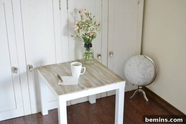 12 Genius IKEA LACK Hacks for a Stylish Home 10 IKEA LACK Table Hack: Faux Barnwood