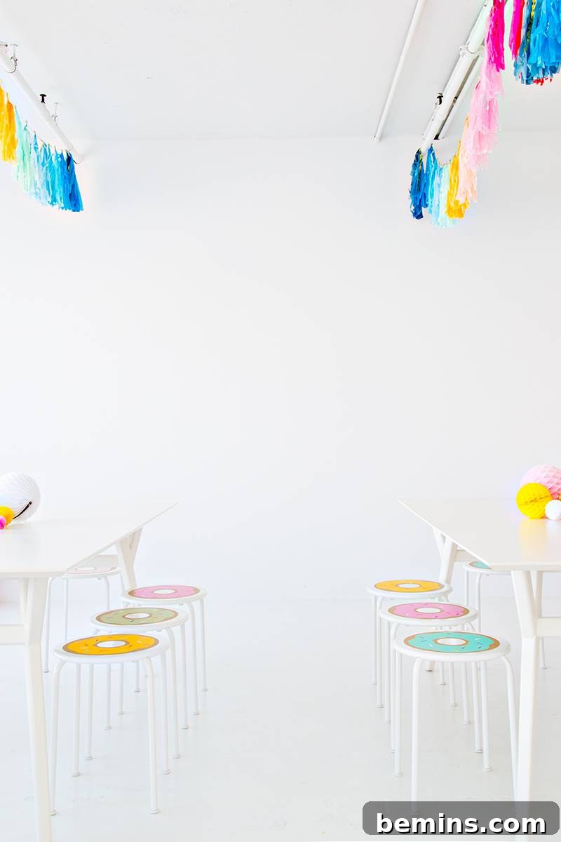DIY Donut Stools Made from IKEA Marius Stools