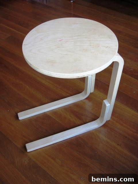 Frosta Stool Converted into a Laptop-Friendly Side Table