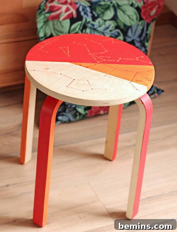 IKEA Stools Adorned with Constellation Designs