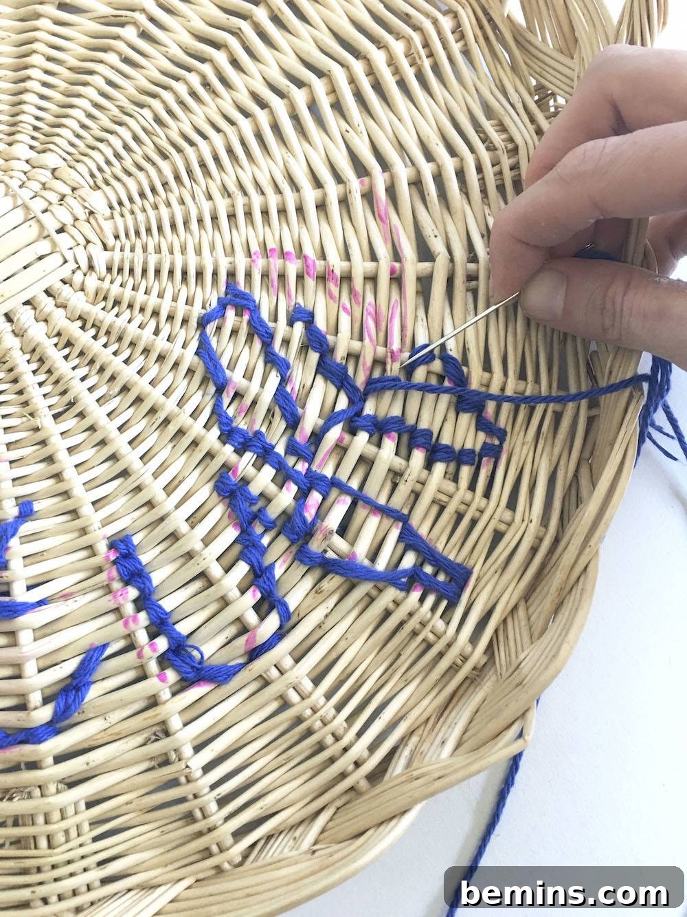 Stitching Along the Design - Further Away