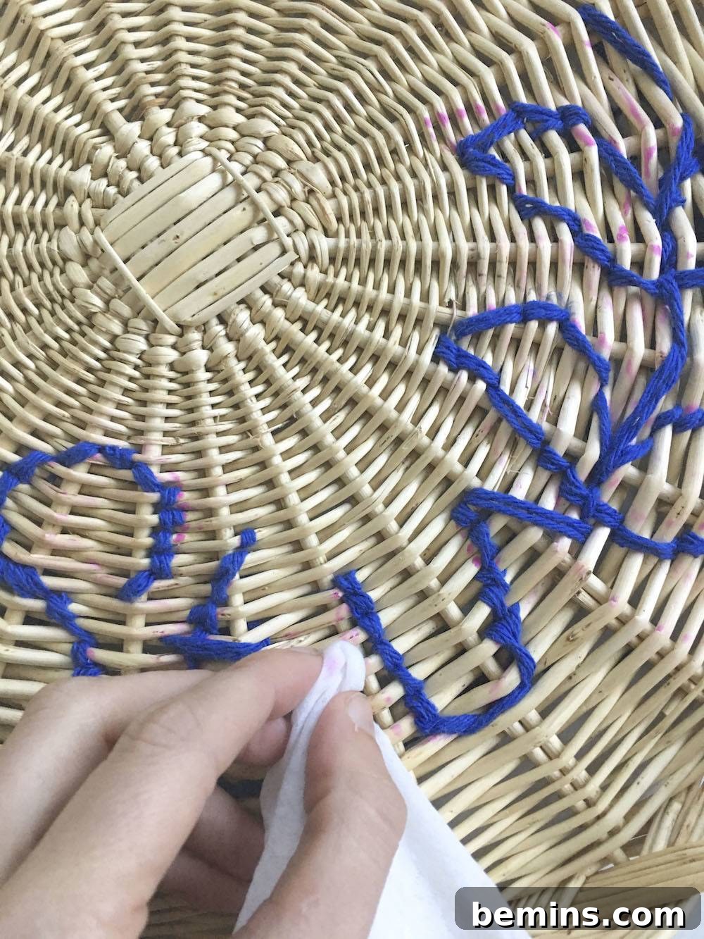 Upcycled Yarn Basket: A Thrifty Home Decor DIY 14 Removing the Chalk or Dry Erase Markings