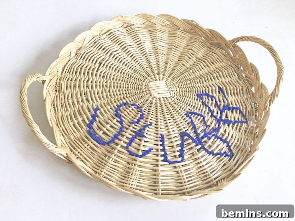 Upcycled Yarn Basket: A Thrifty Home Decor DIY 15 Finished Upcycled Thrift Store Basket with Yarn
