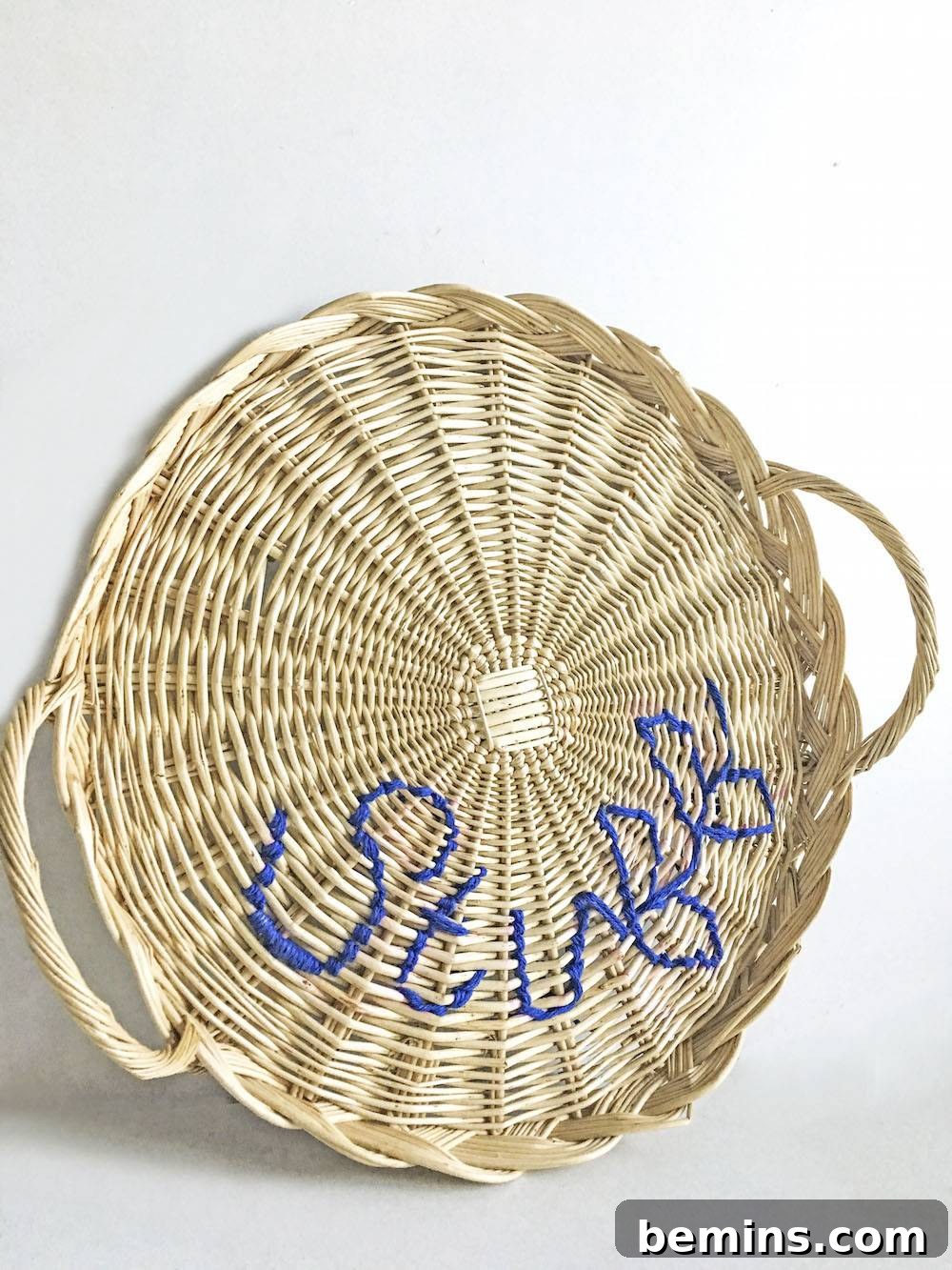 Upcycled Yarn Basket: A Thrifty Home Decor DIY 16 Upcycled Basket as Wall Decor Idea