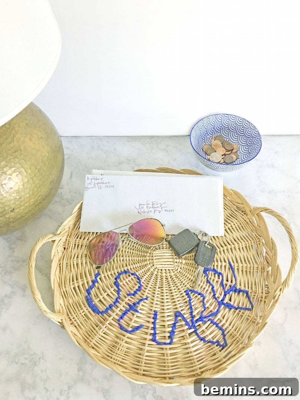 Upcycled Yarn Basket: A Thrifty Home Decor DIY 17 Upcycled Basket as Drop Zone