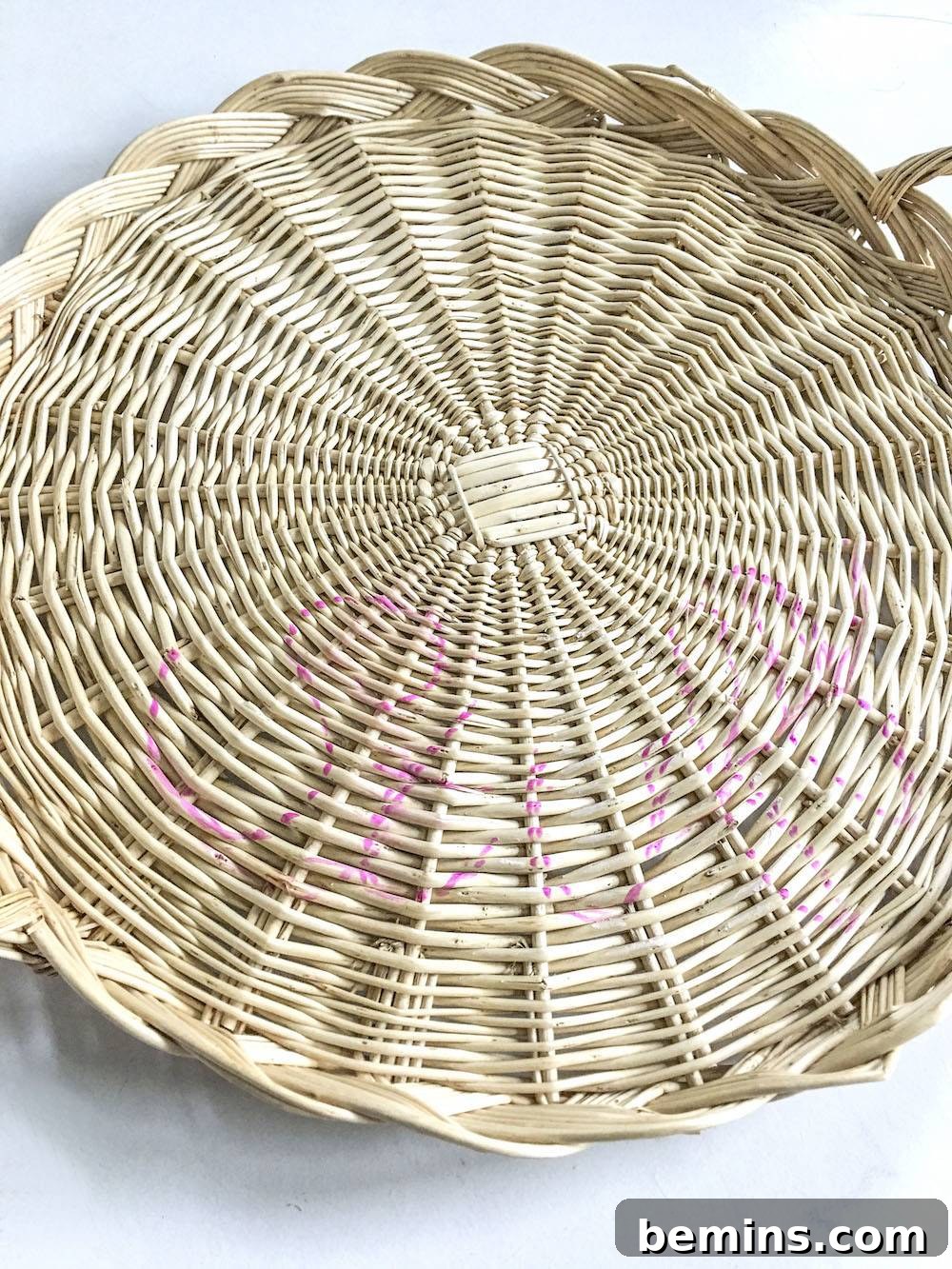 Upcycled Yarn Basket: A Thrifty Home Decor DIY 6 Sketching the Design on the Basket