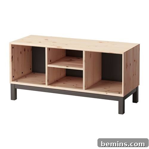 NORNAS Bench with Storage Compartments: Adaptable storage for any room