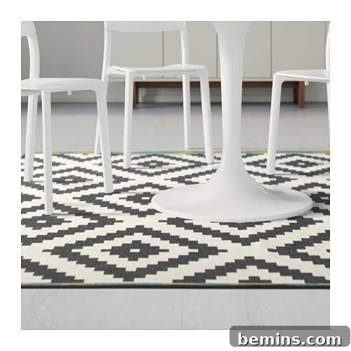 LAPPLJUNG RUTA Rug: A graphic statement that adapts to any decor