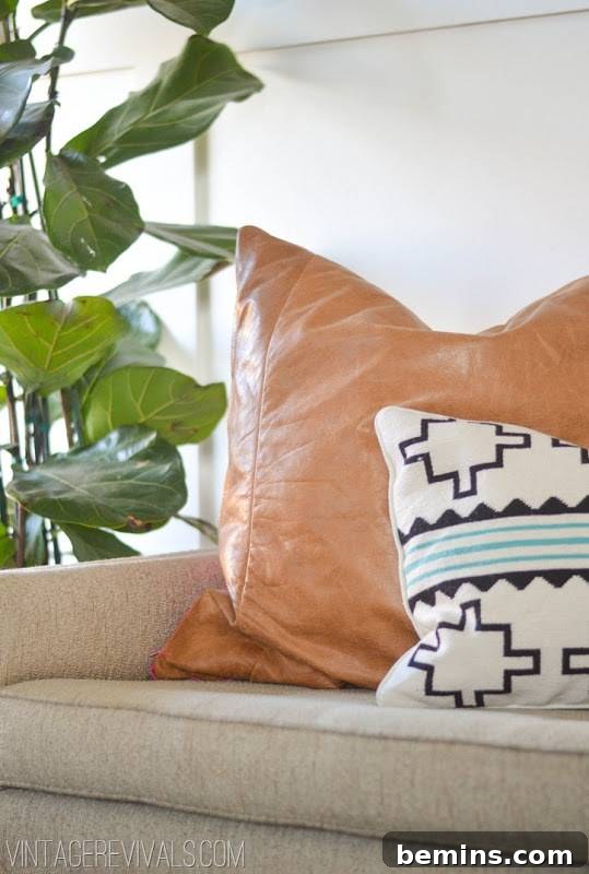 DIY Leather Pillow: Sew a Stylish Accent for Your Home