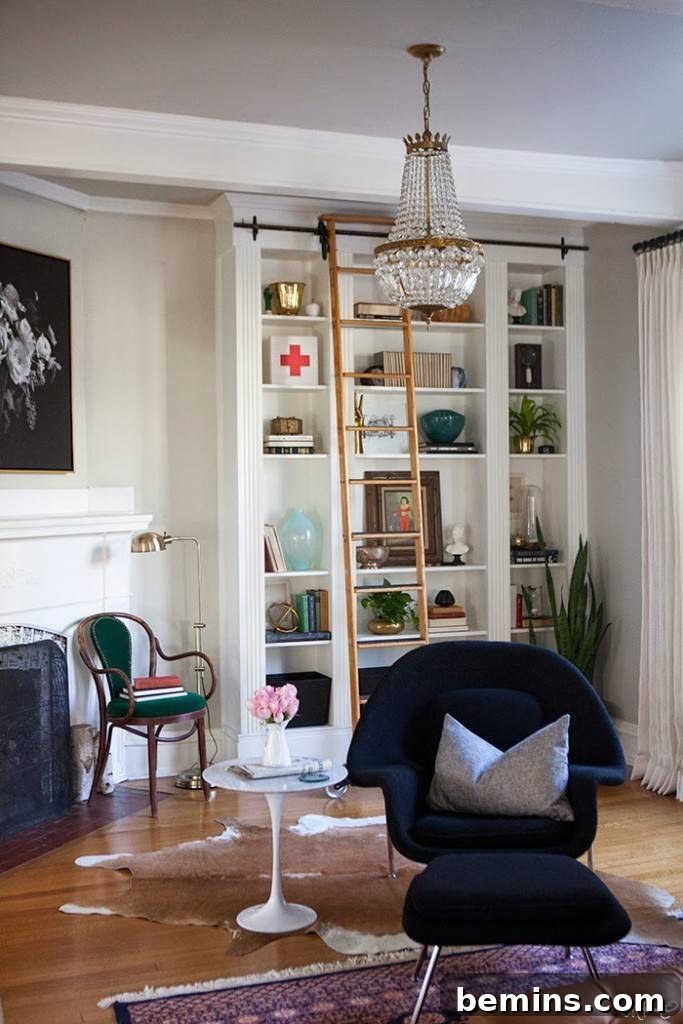 10 Genius IKEA Upgrades That Don't Scream IKEA 12 Sophisticated built-in bookshelf created from an IKEA Billy bookshelf