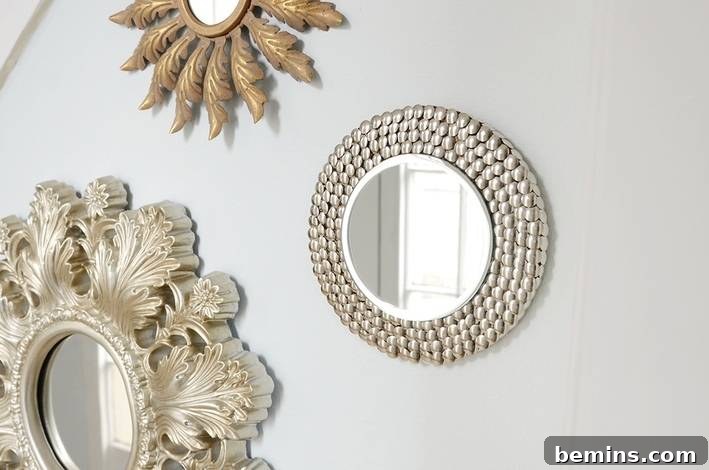 10 Genius IKEA Upgrades That Don't Scream IKEA 9 Trendy mirror created from an IKEA heat trivet and thumbtacks