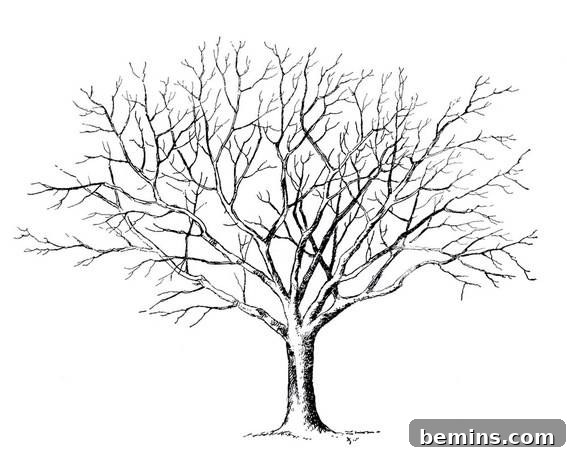 Vintage Halloween Barren Tree