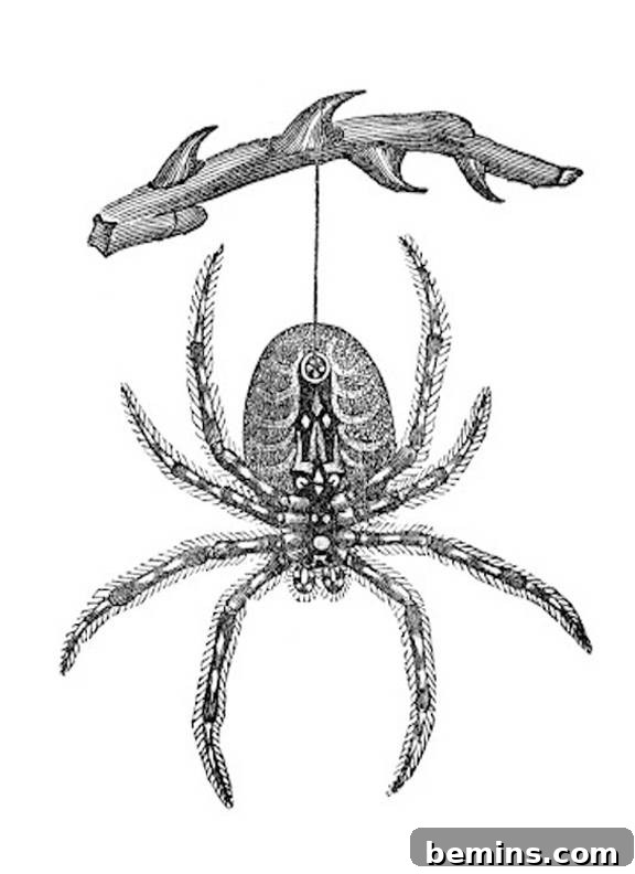 Vintage Halloween Spider Printable