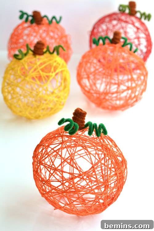 DIY String Pumpkins for Halloween