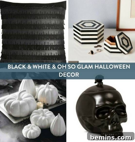 Black and White Halloween Decor Inspiration