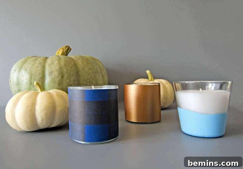 Finished Votive Candles Displayed