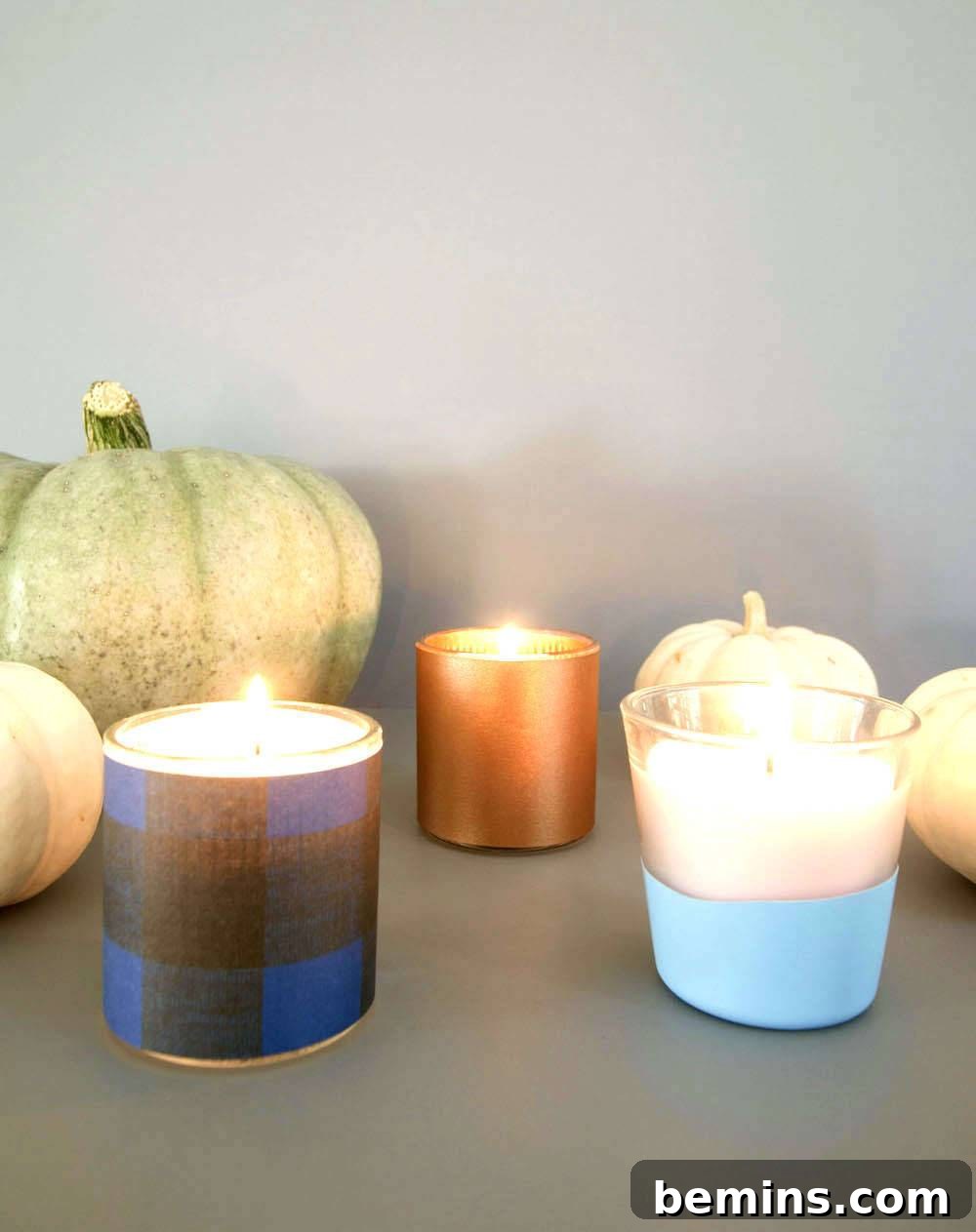 Arrangement of Fall Votive Candles