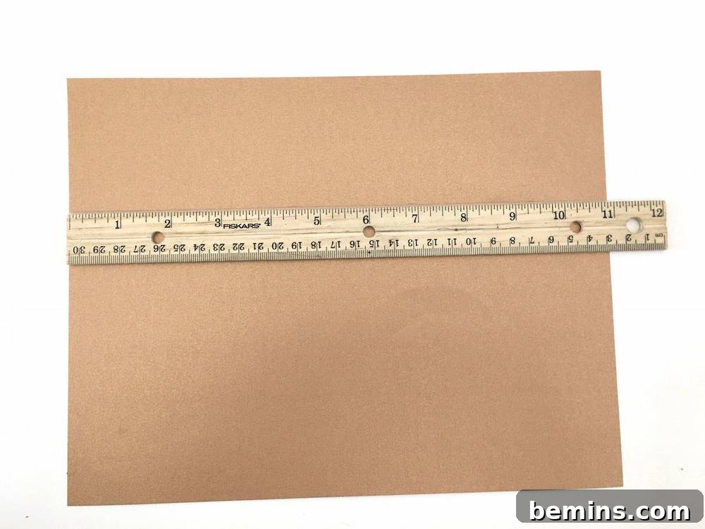 Measuring Scrapbook Paper for Votive Candle Holder