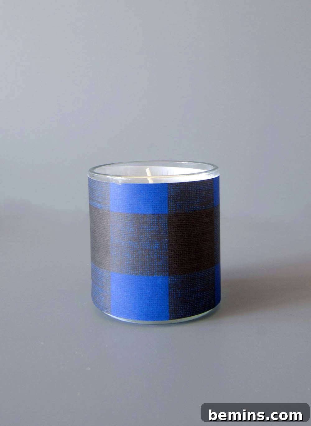 Finished Paper-Wrapped Votive Candle