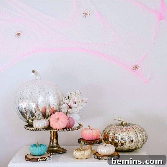 Pink and Gold Halloween Decor