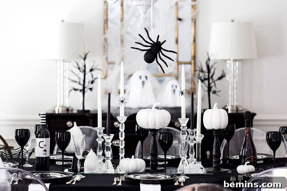 Black and White Halloween Decor