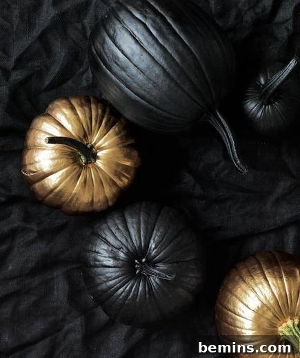 Black and Gold Halloween Pumpkins