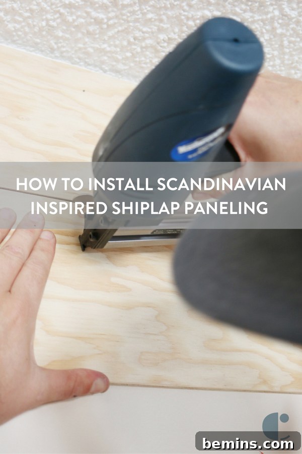 Scandinavian Shiplap Paneling Installation