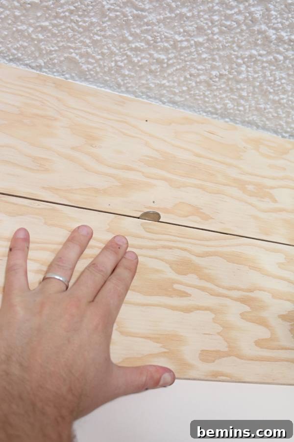 Using Nickels for Shiplap Spacing