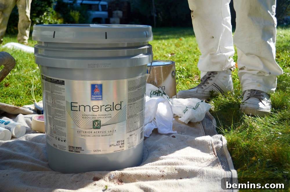 Sherwin-Williams Emerald zero-VOC paint: A glimpse of the high-quality paint that made this transformation possible.