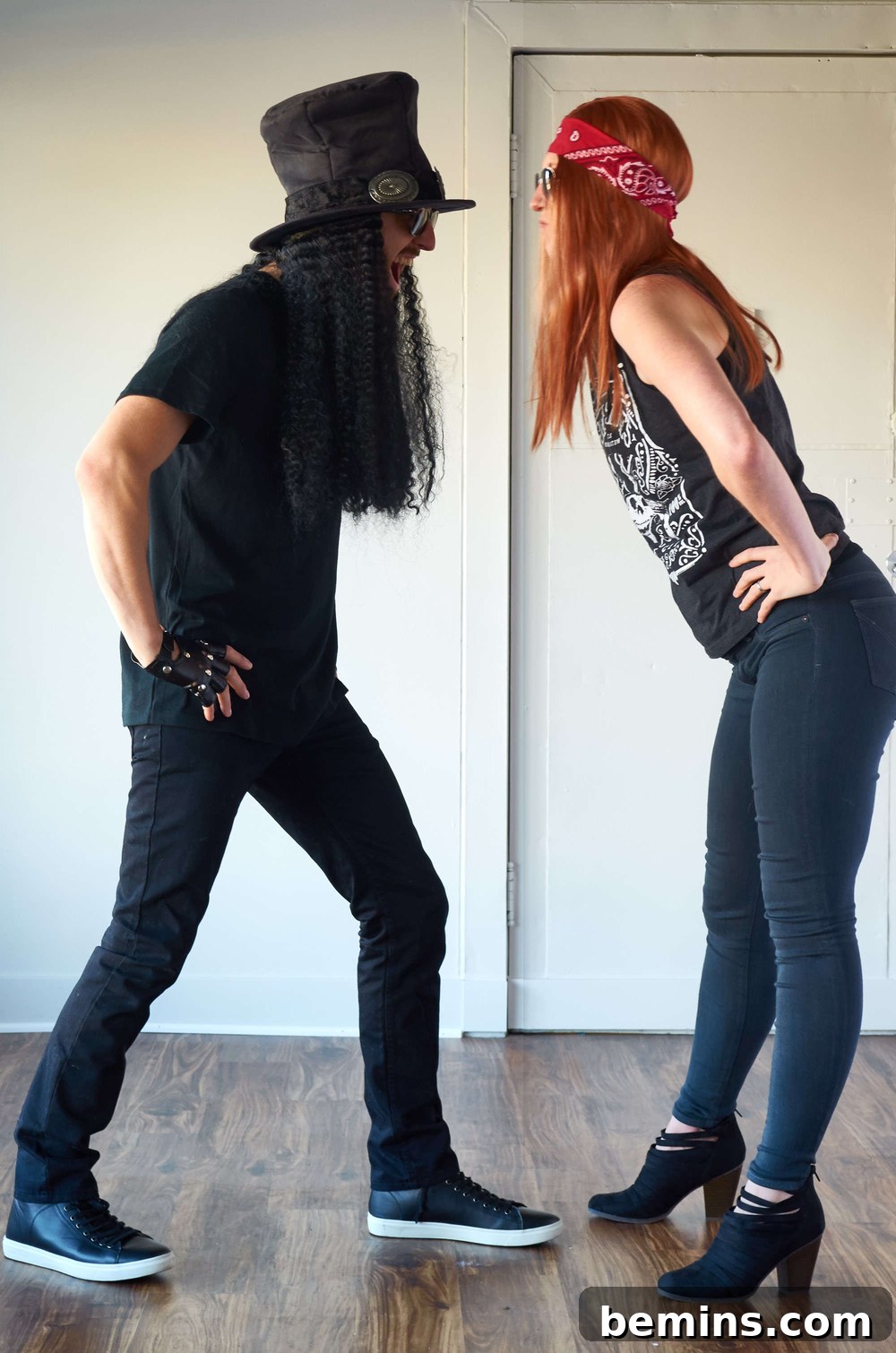 Effortless Rockstar Duo: Axl Rose and Slash Couple Costume 2 Axl Rose and Slash couples costume