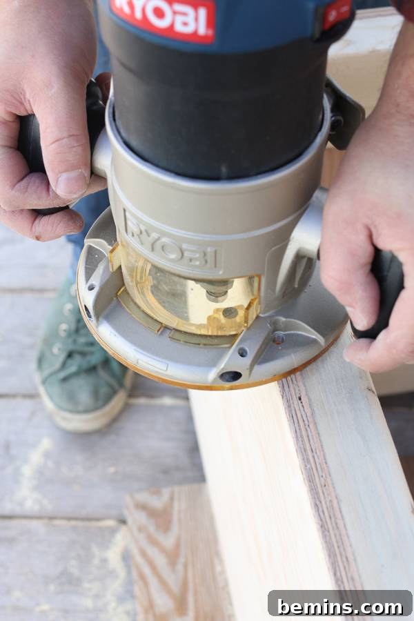 Creating a Stylish Storage Bench: A DIY Guide 14 Routing the Edges for a Smooth Finish