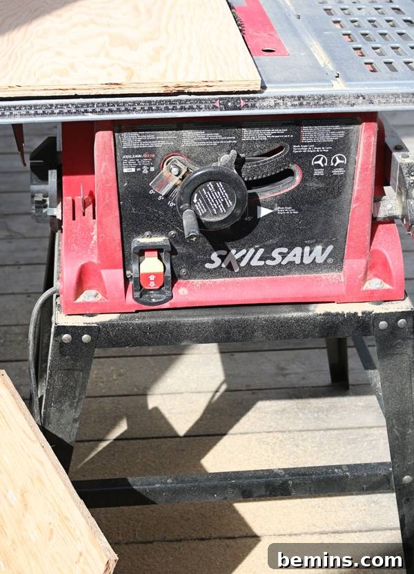 Creating a Stylish Storage Bench: A DIY Guide 10 Cutting Plywood for the Bench Walls