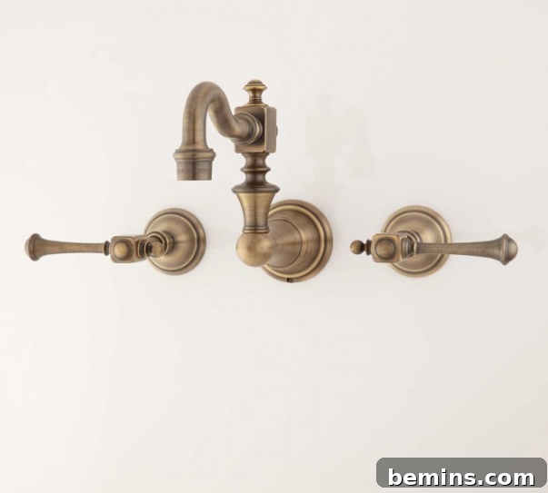 Antique Polished Brass Kitchen Faucets