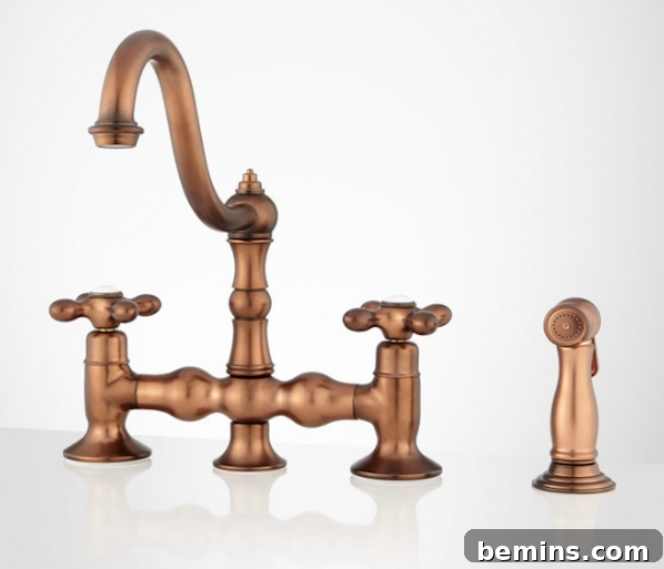 Bright Copper Kitchen Faucet