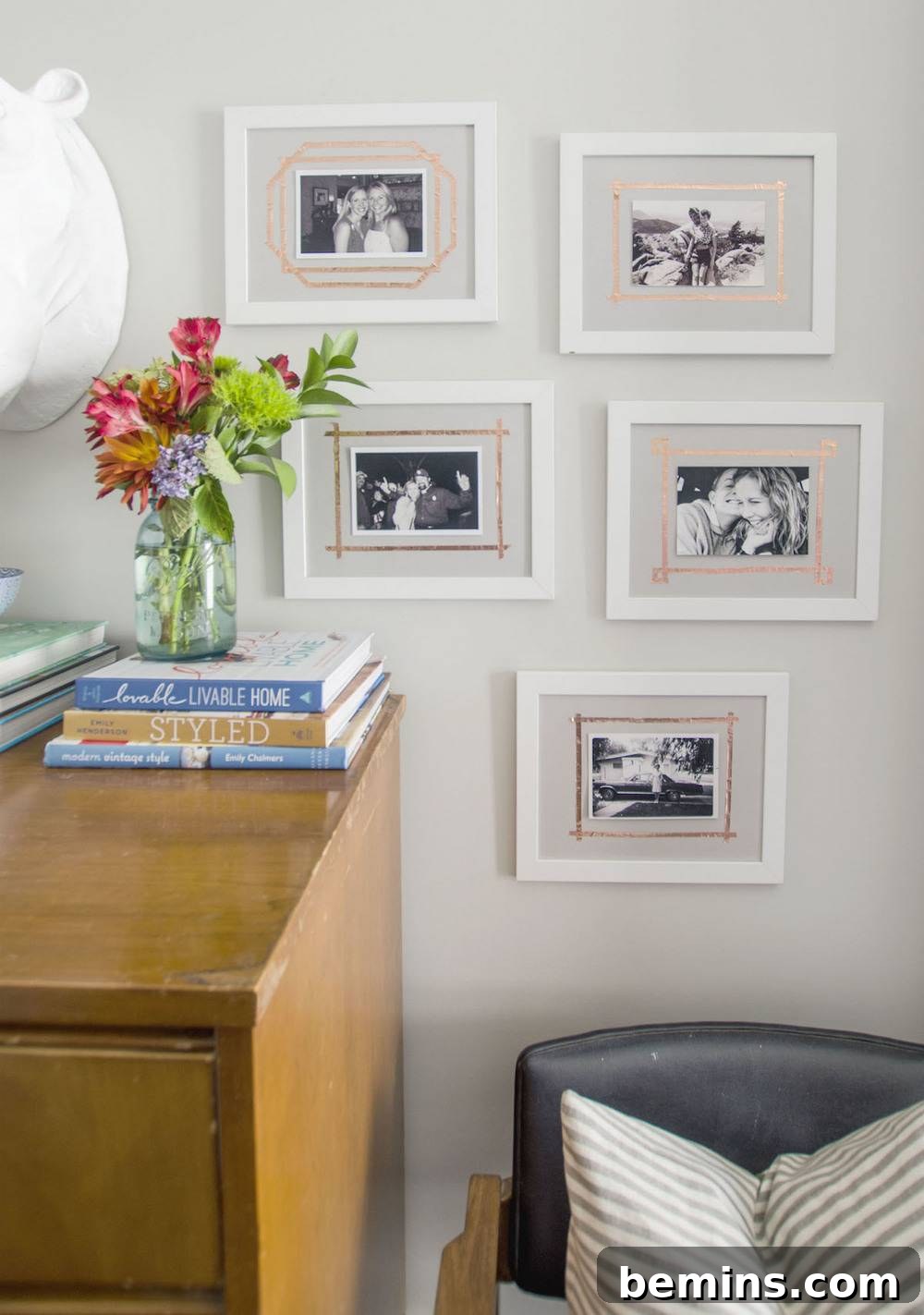 DIY Copper Photo Mat in Home Decor