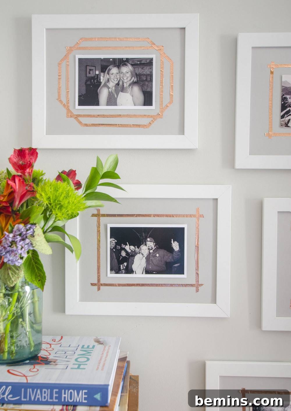 Copper Photo Mat Gallery Wall Idea